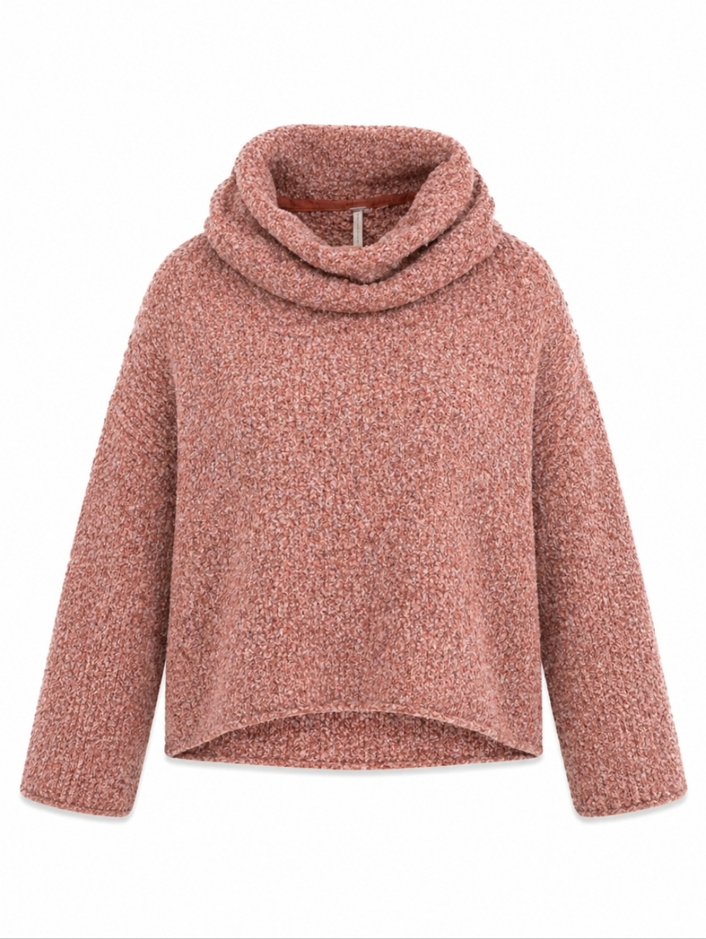 Free People Blush Pink‎ Cowl Turtleneck Sweater